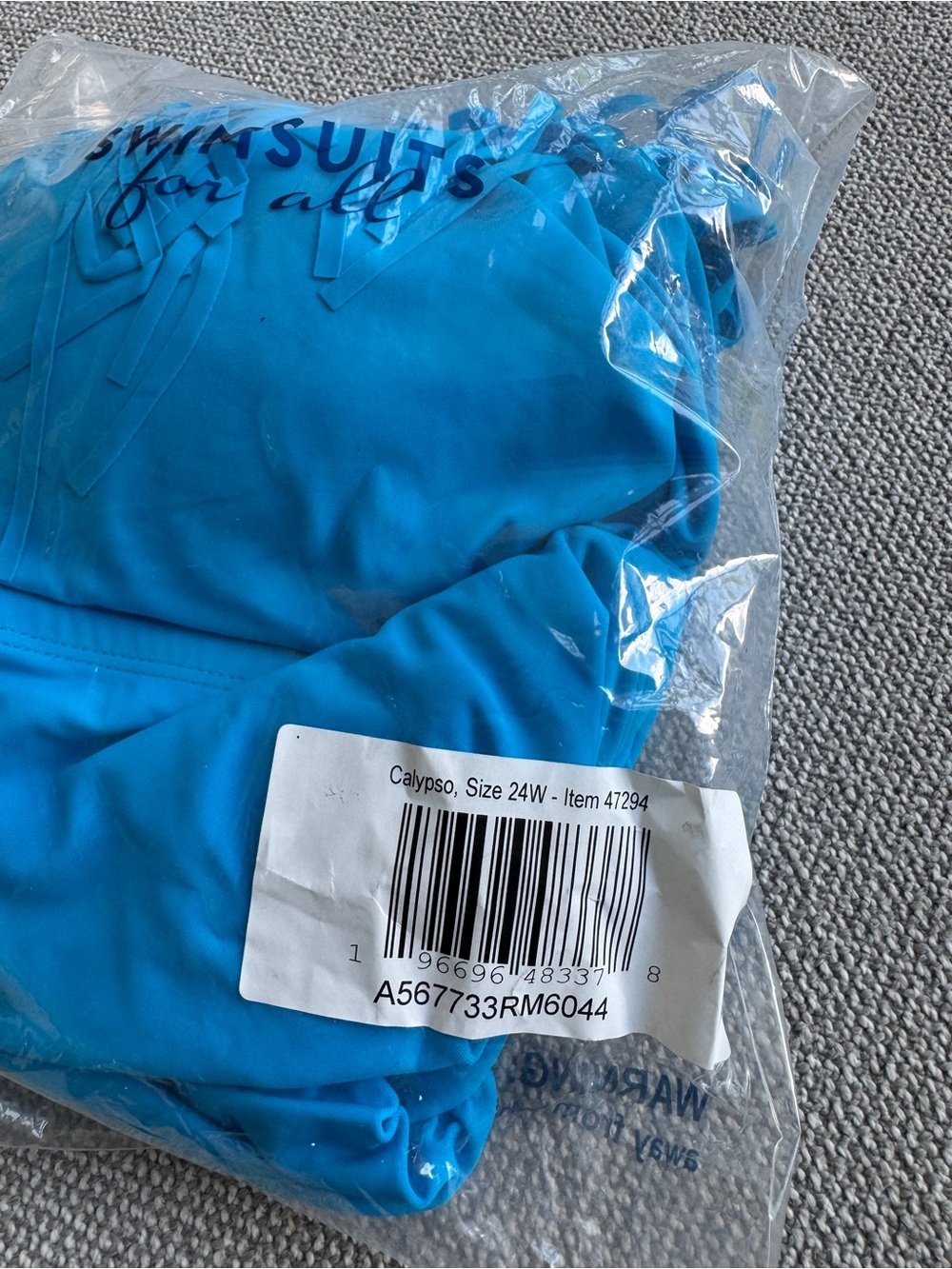 Kim Gravel x Swimsuits For All Fringe One Piece Swimsuit 24W Calypso Blue - Picture 9 of 9